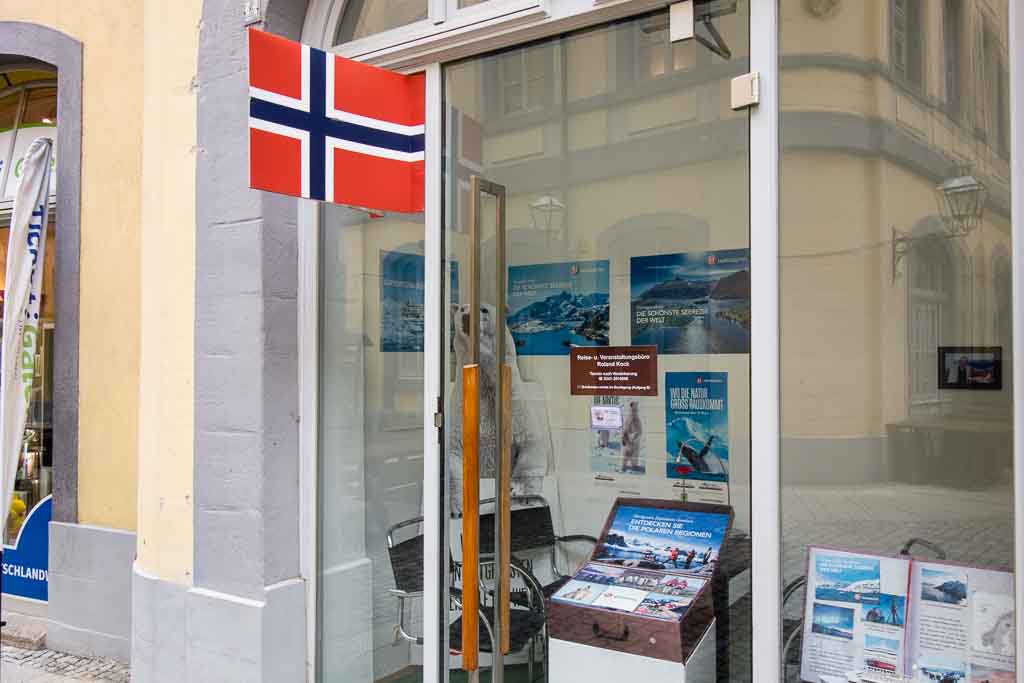 Hurtigruten Reisebüro in der Innenstadt von Leipzig